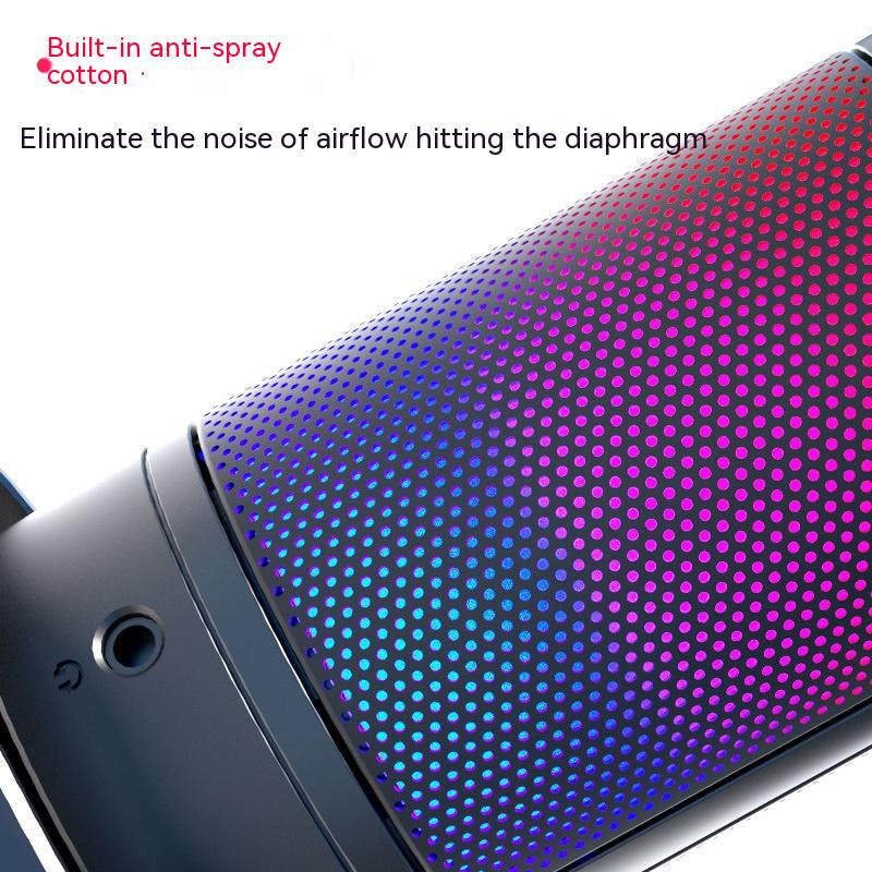 Professional RGB Condenser Microphone for Live Broadcasting